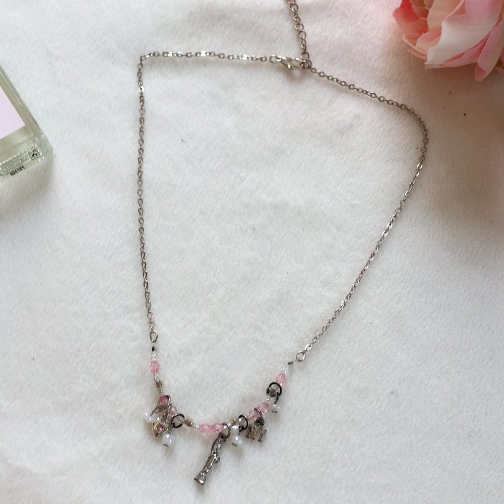 Pink NYC Mini Charm Necklace
